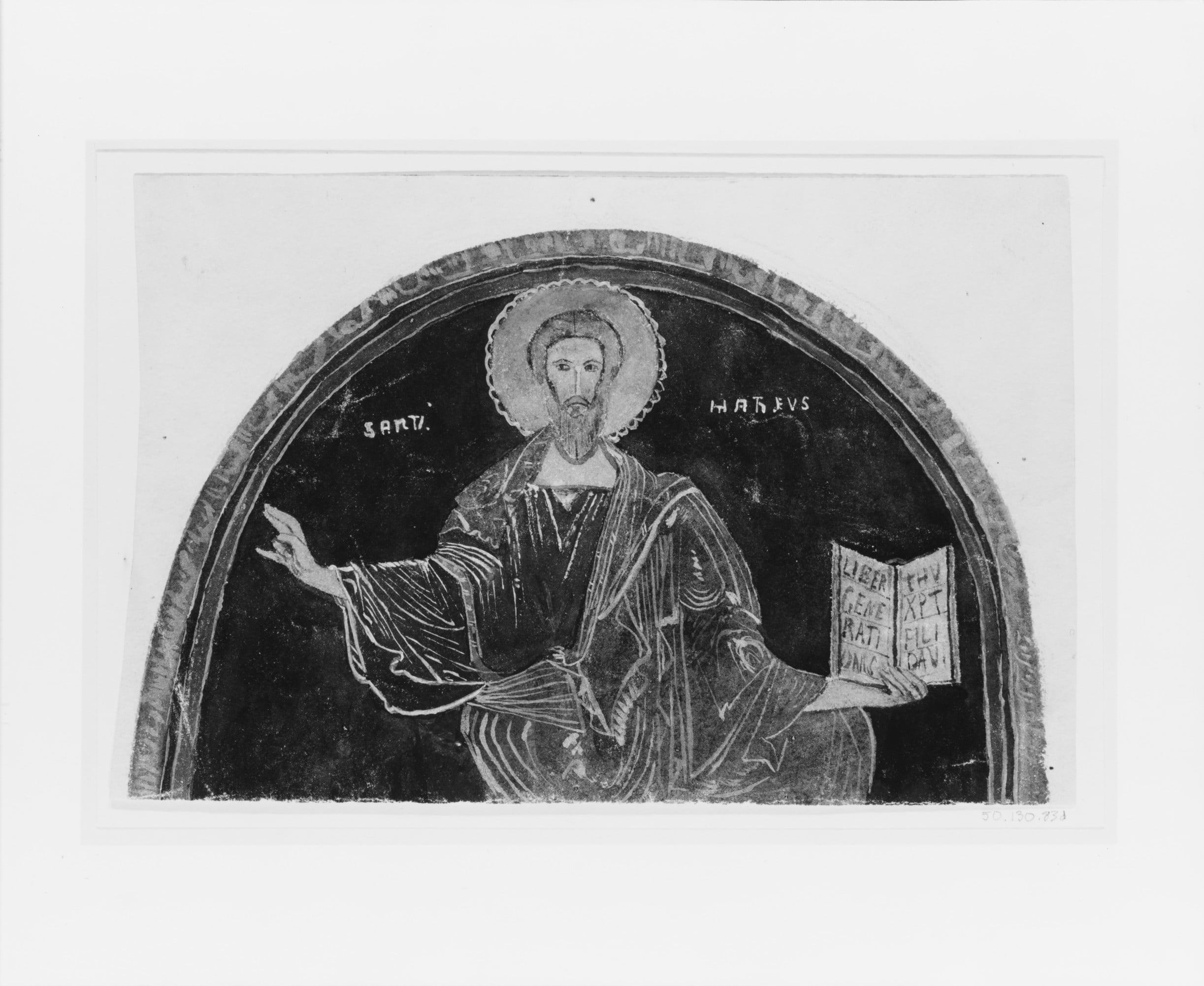 人物肖像神韵主题 - 圣像画作 - 手持书卷的神圣人物 