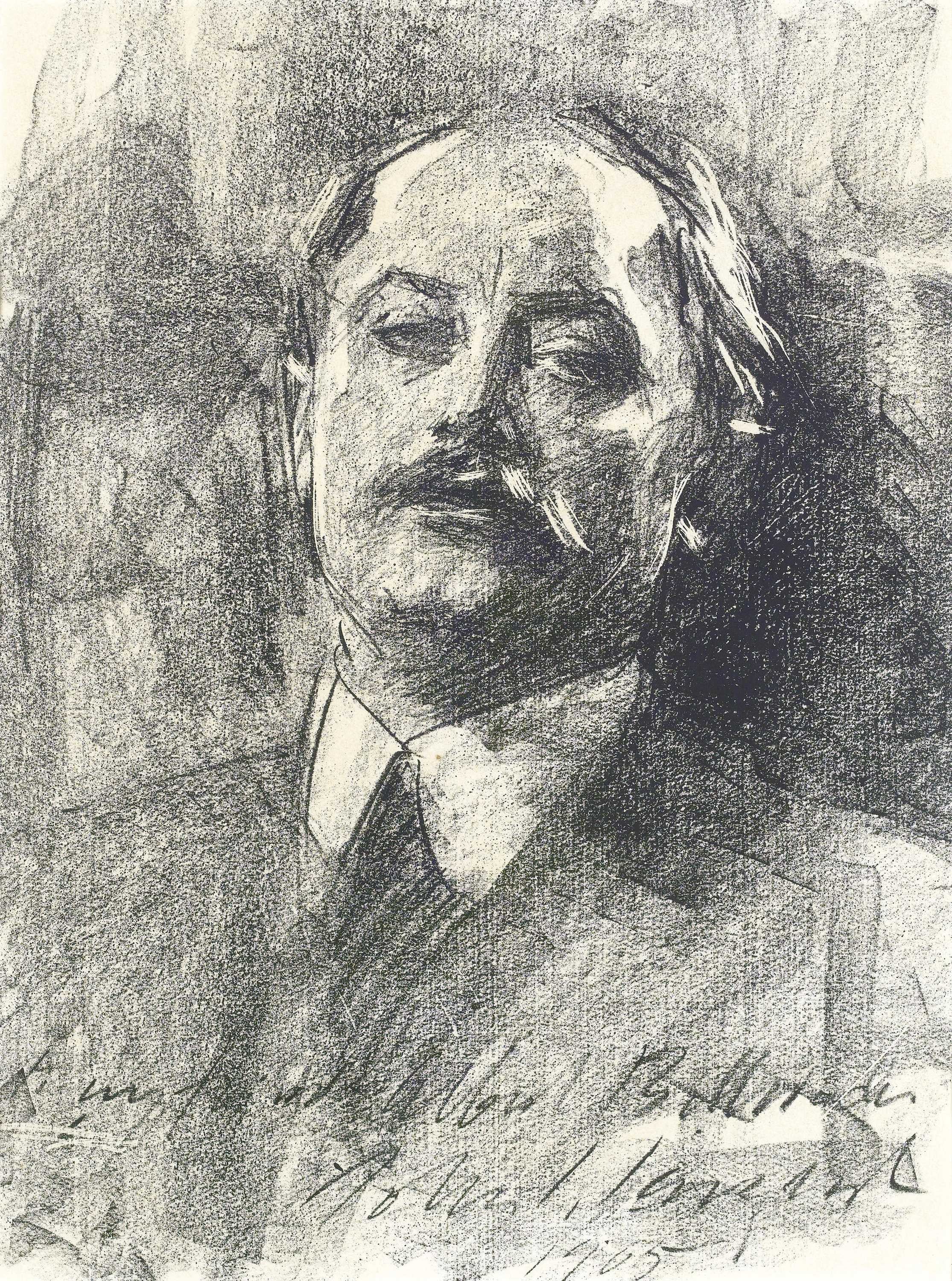 人物肖像神韵主题 - 男子肖像 - 素描勾勒男子独特神韵 