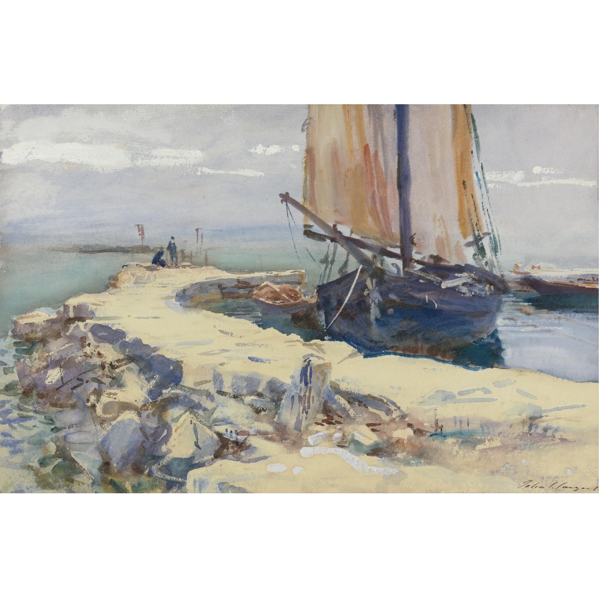 旅行风景记录主题 - 海边帆船景致 - 描绘海边帆船码头景象 