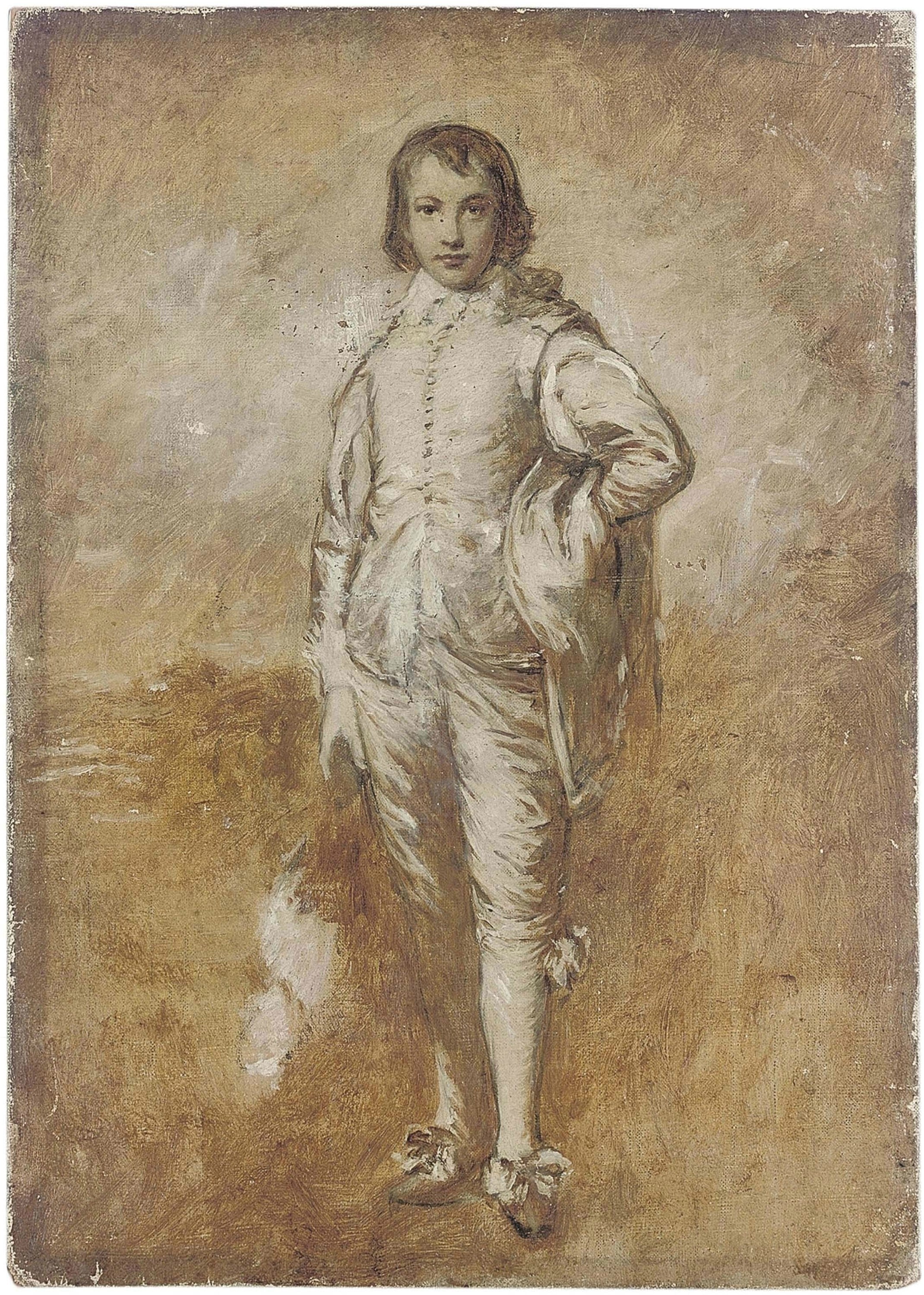 贵族肖像描绘主题 - 佚名贵族少年肖像 - 绘贵族少年优雅姿态 