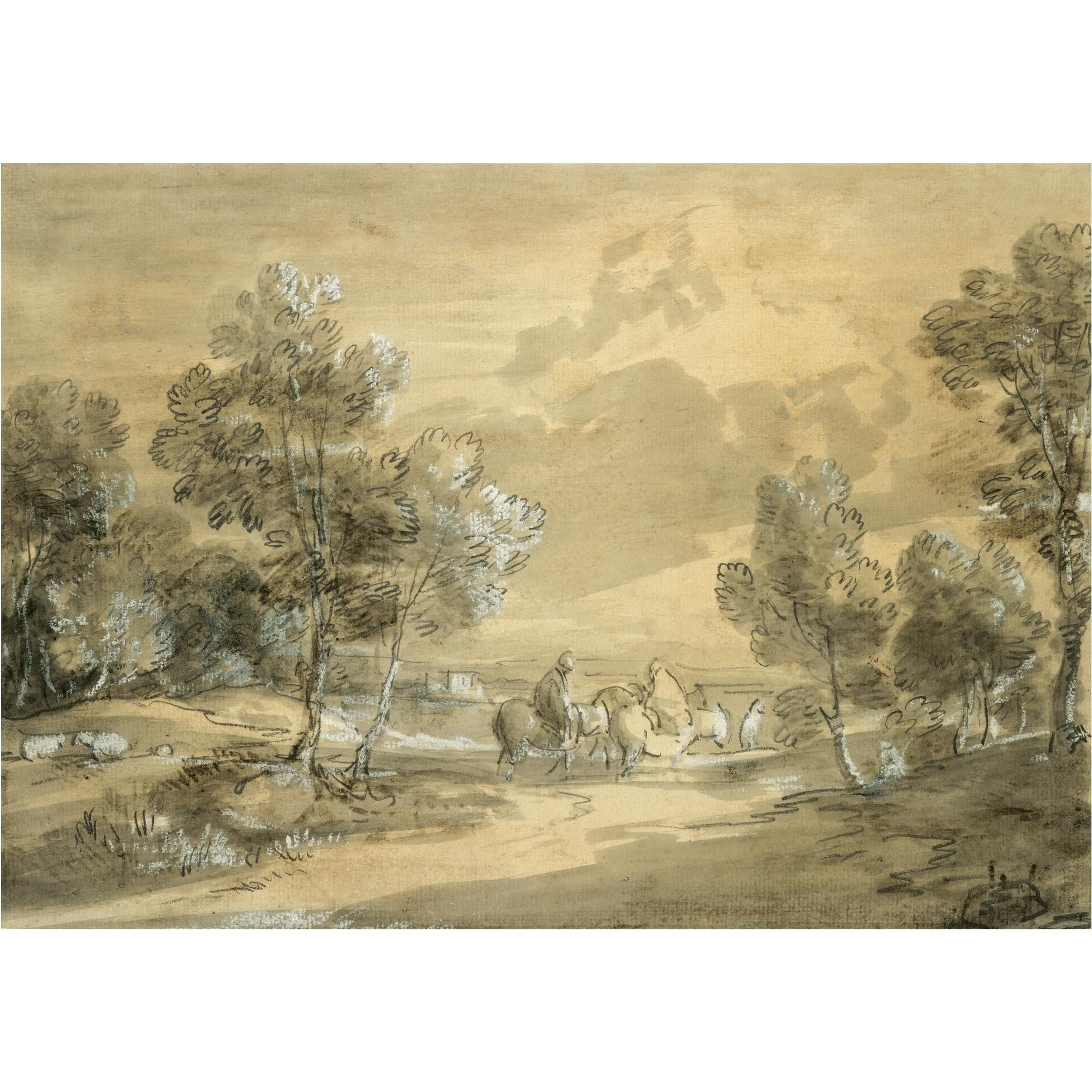 田园牧歌意境主题 - 未知名田园画作 - 展现田园间的悠然景象 