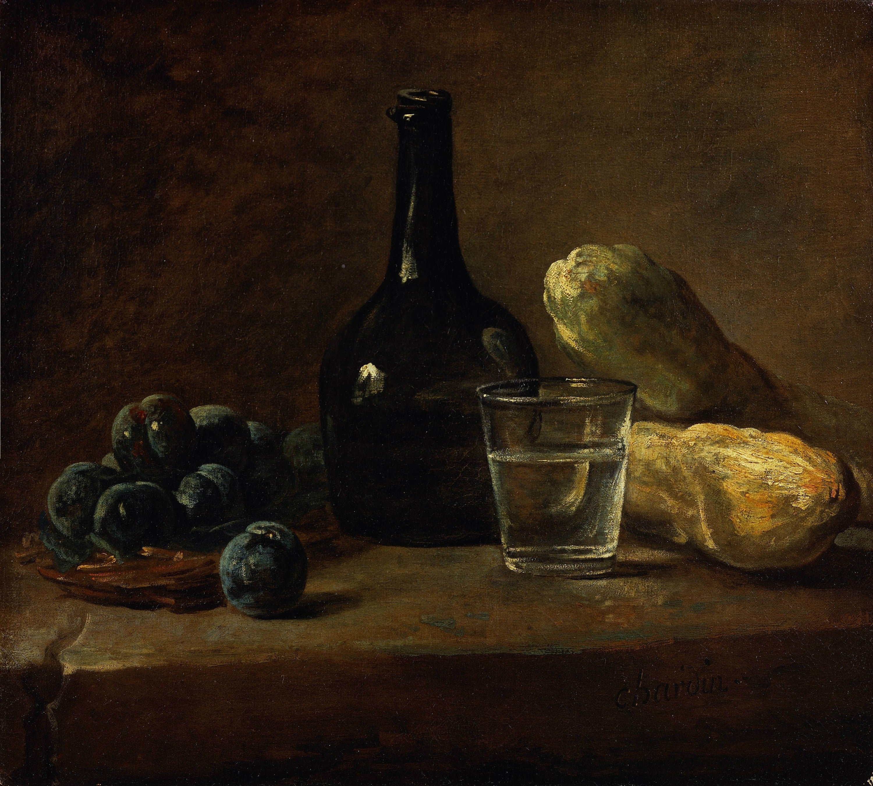 静物写实描绘主题 - 未命名静物画 - 瓶杯蔬果的静谧组合 