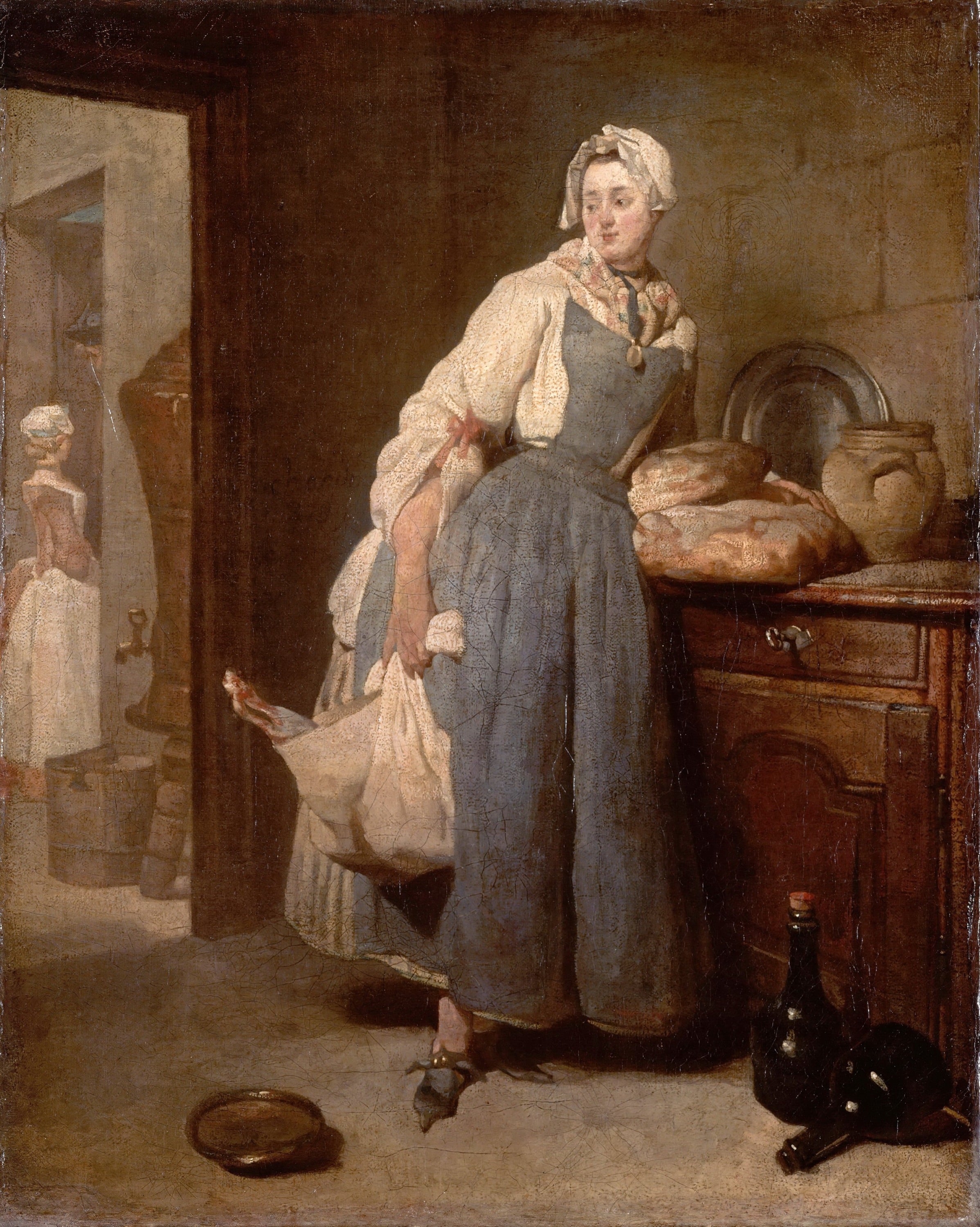 平民生活状态主题 - 未知名作品 - 展现妇女日常劳作场景 