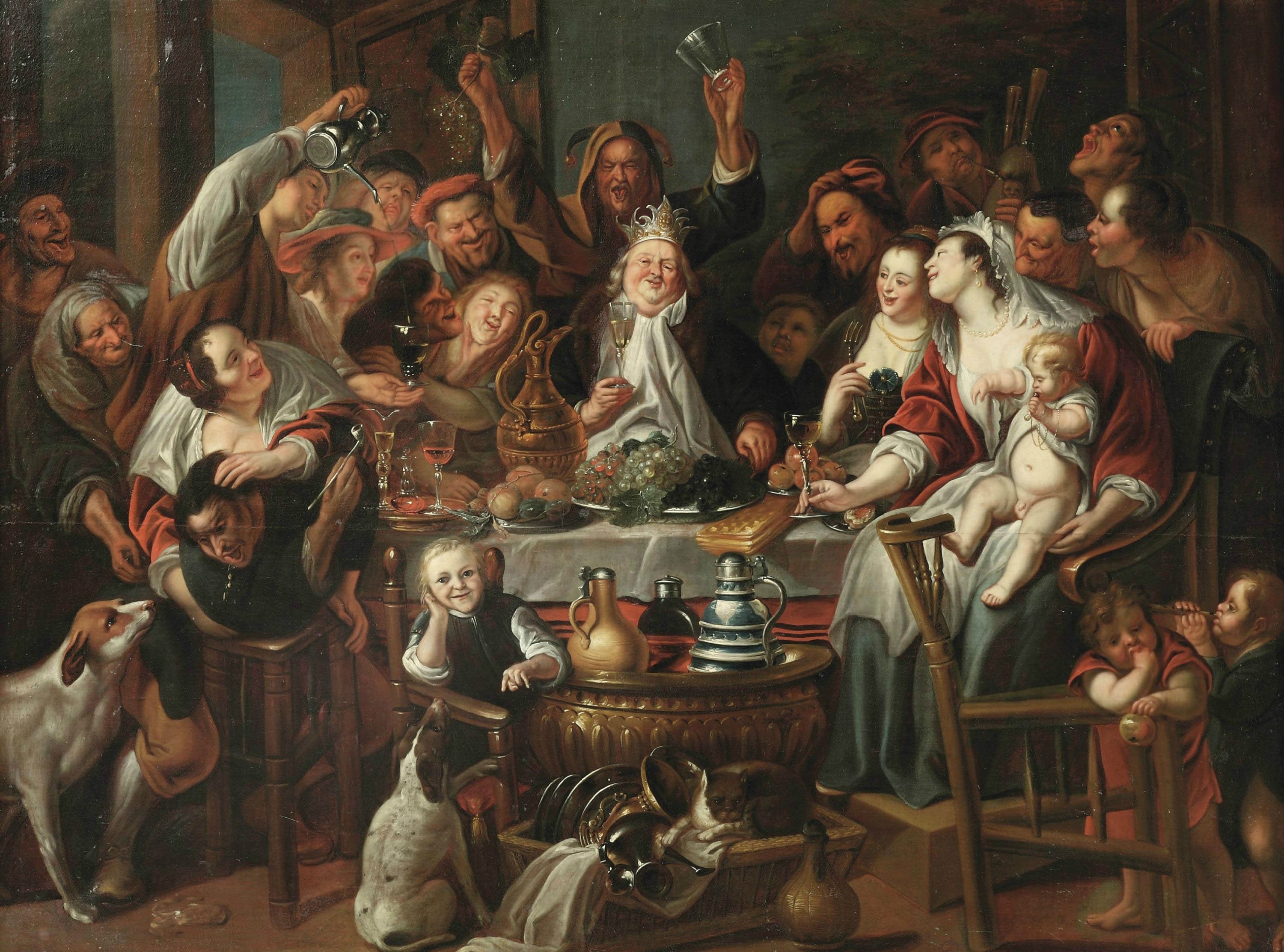 幽默诙谐风格主题 - 农民的婚礼 - 描绘农民欢乐聚会场景 