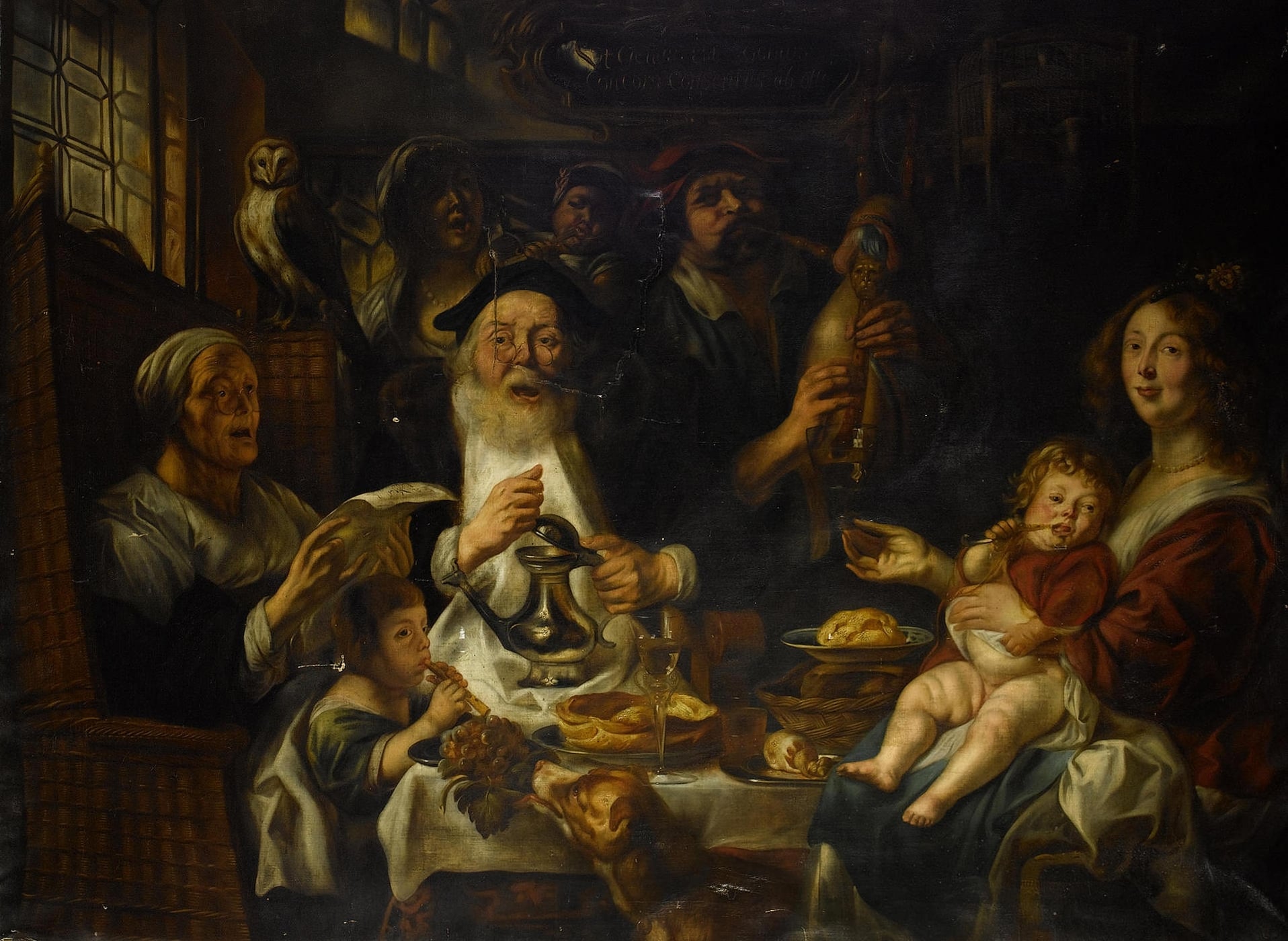 家庭生活场景主题 - 未命名 - 描绘一家人围坐用餐情景 