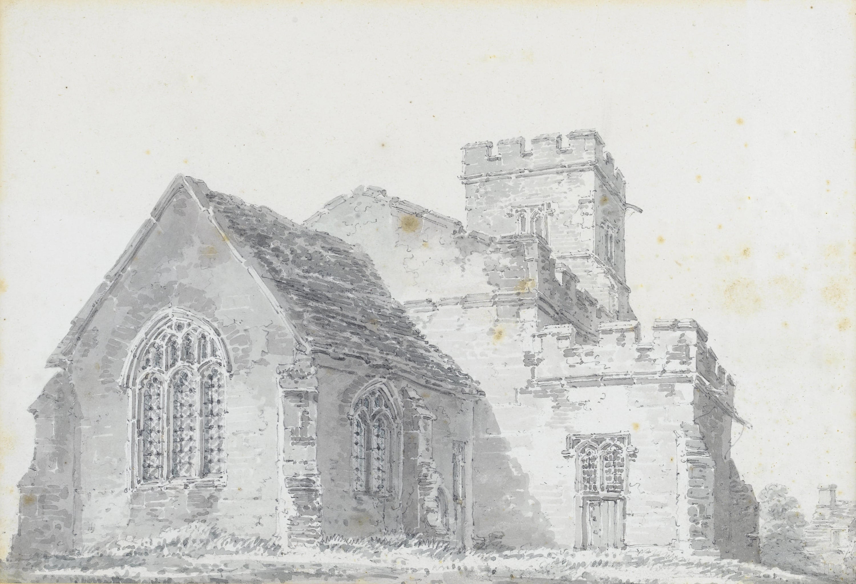 其他 - 教堂建筑素描 - 描绘古老教堂建筑风貌 