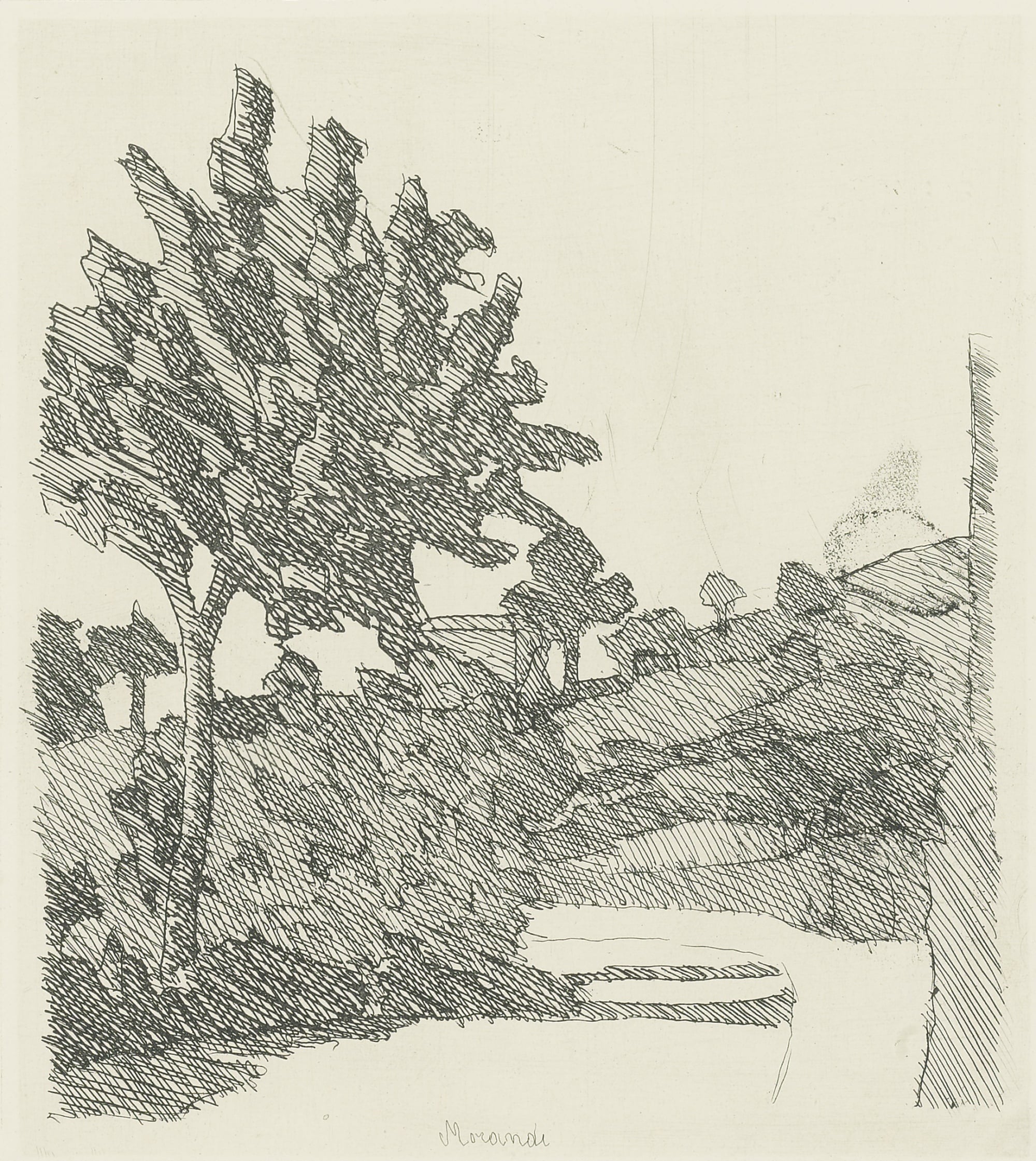 其他 - 未命名 - 黑白线条勾勒树木景致