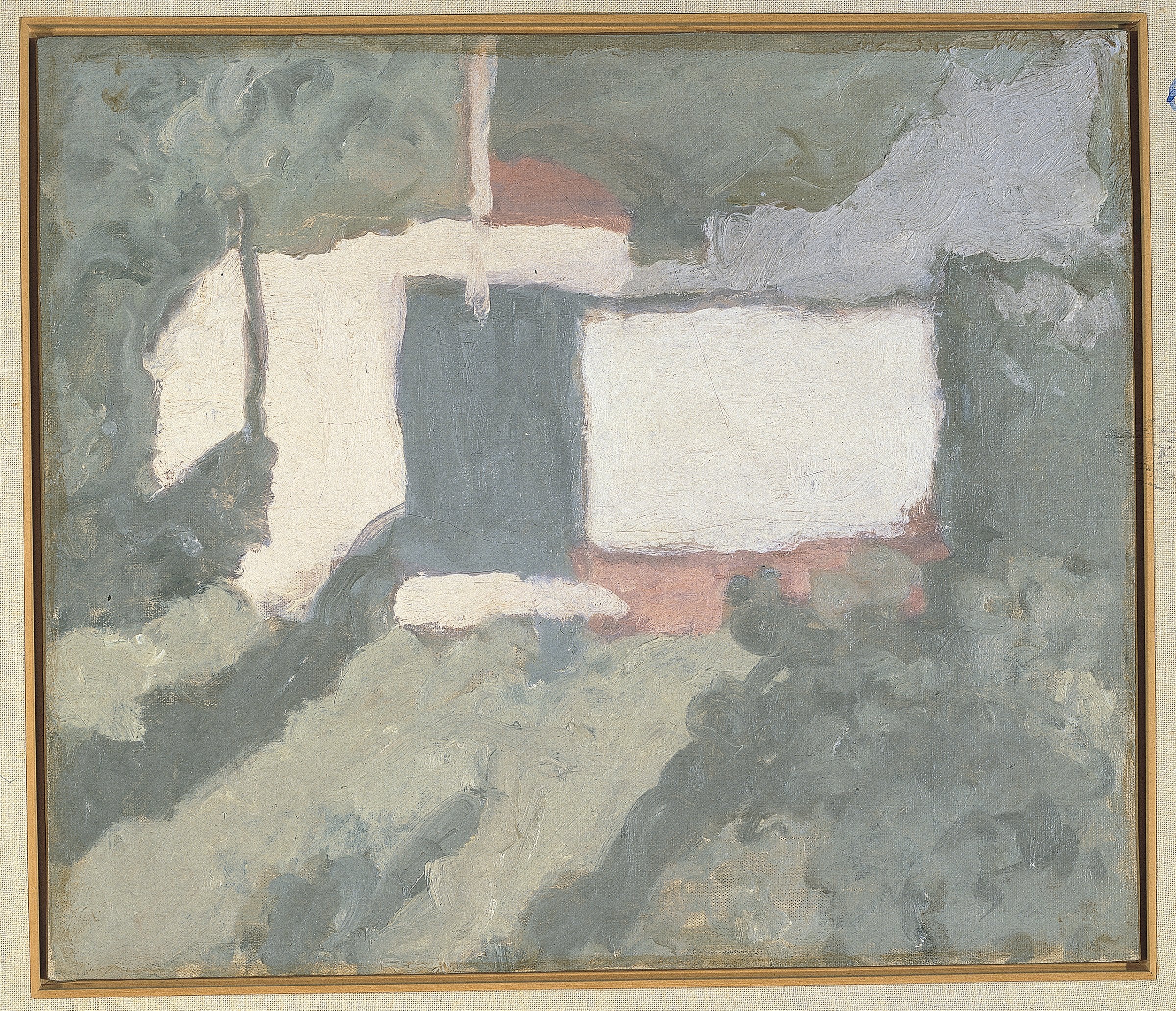 极简主义风格主题 - 抽象小屋画作 - 极简笔触绘抽象小屋 