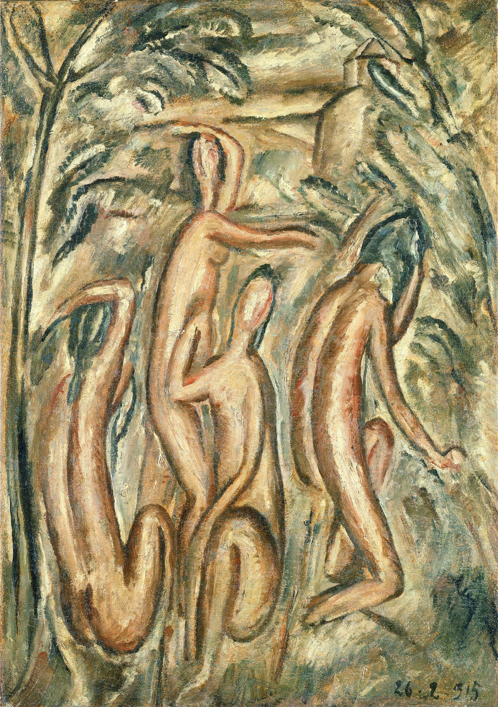 其他 - 未知作品 - 抽象人物于自然场景 