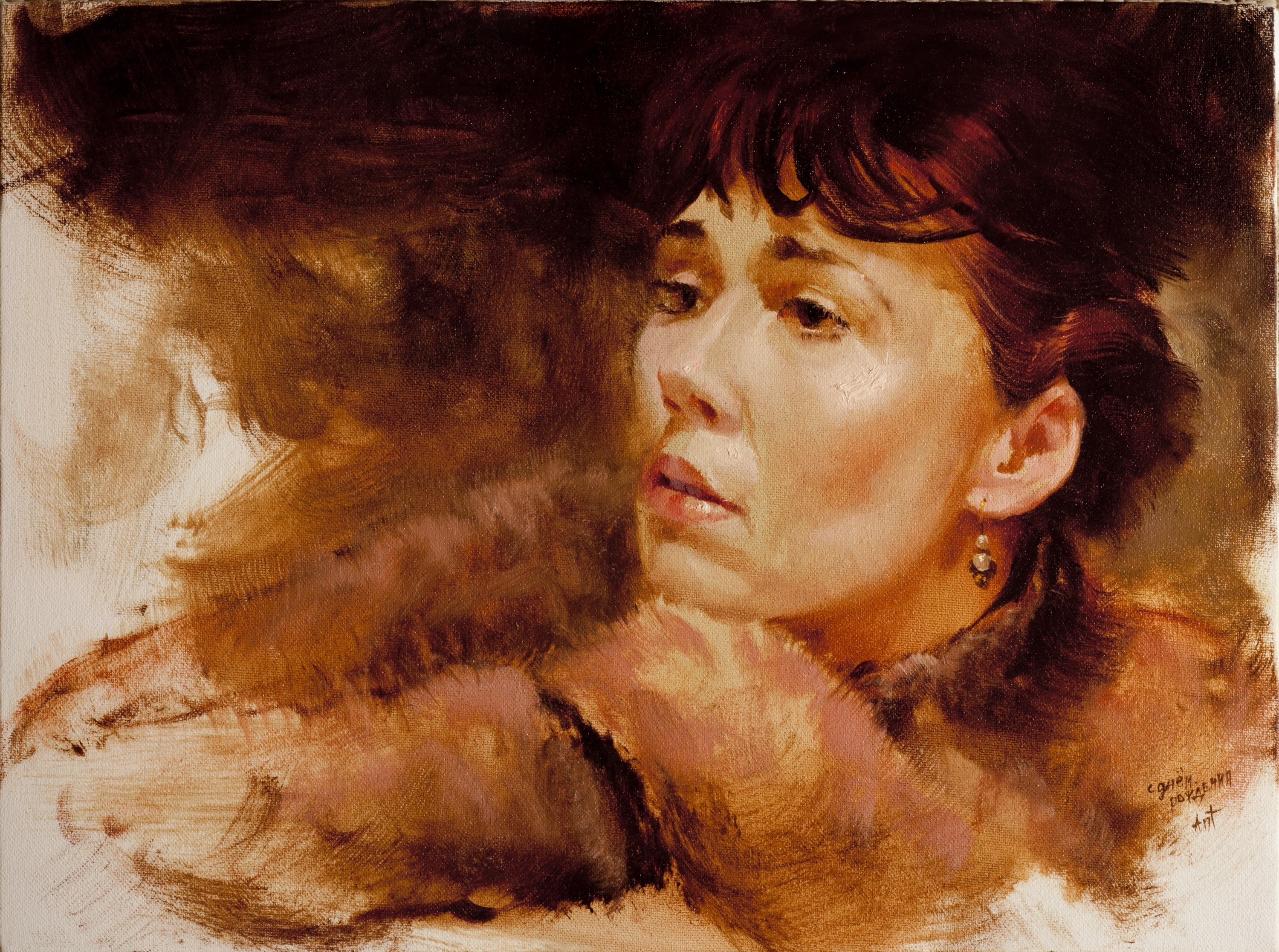 其他 - 人物肖像画 - 女性神态生动的画作 