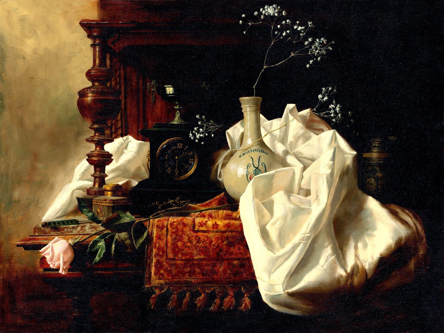 其他 - 静物油画 - 呈现精致物品的组合 