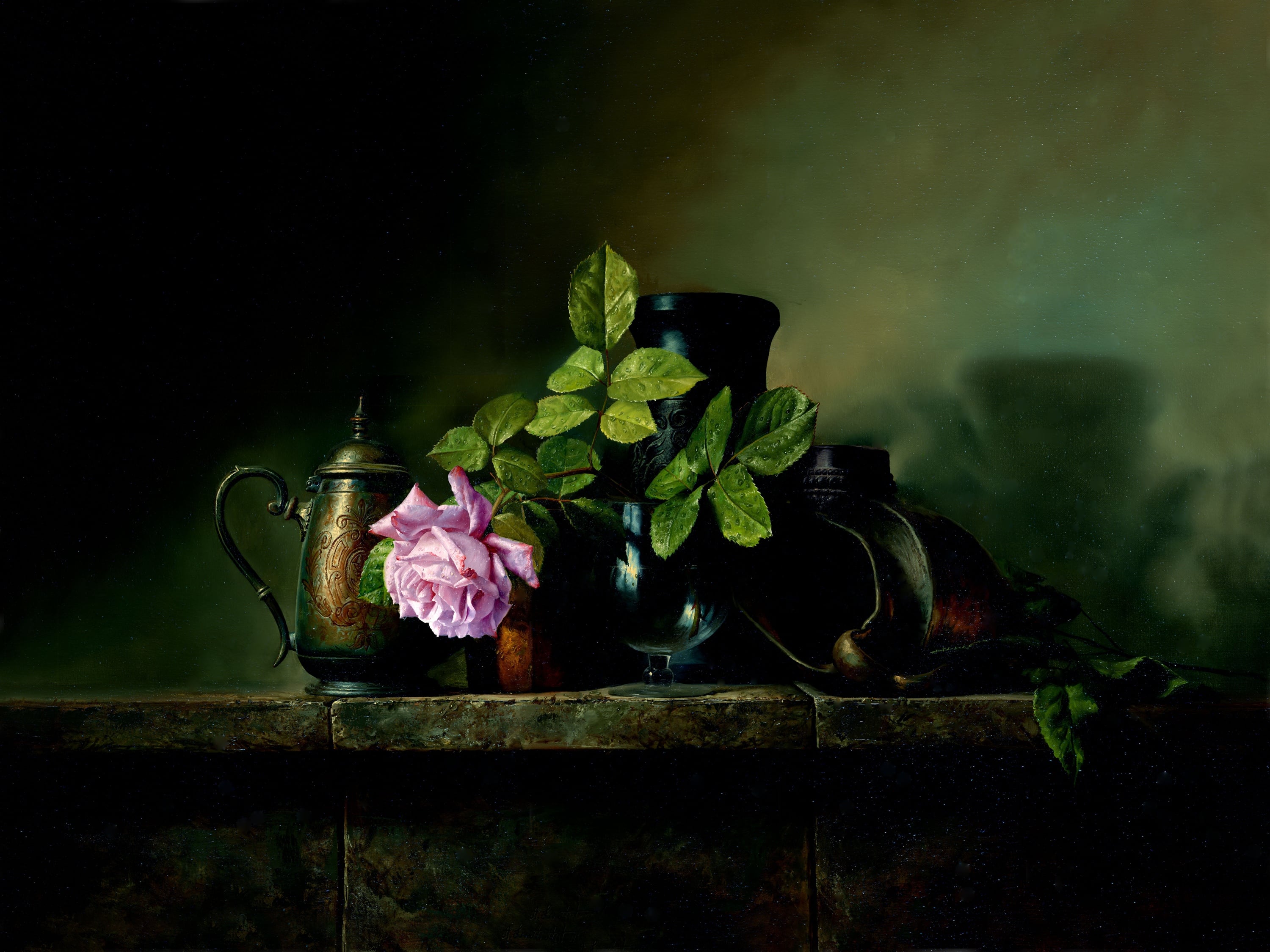 其他 - 静物花卉 - 花卉与器物的静谧组合 