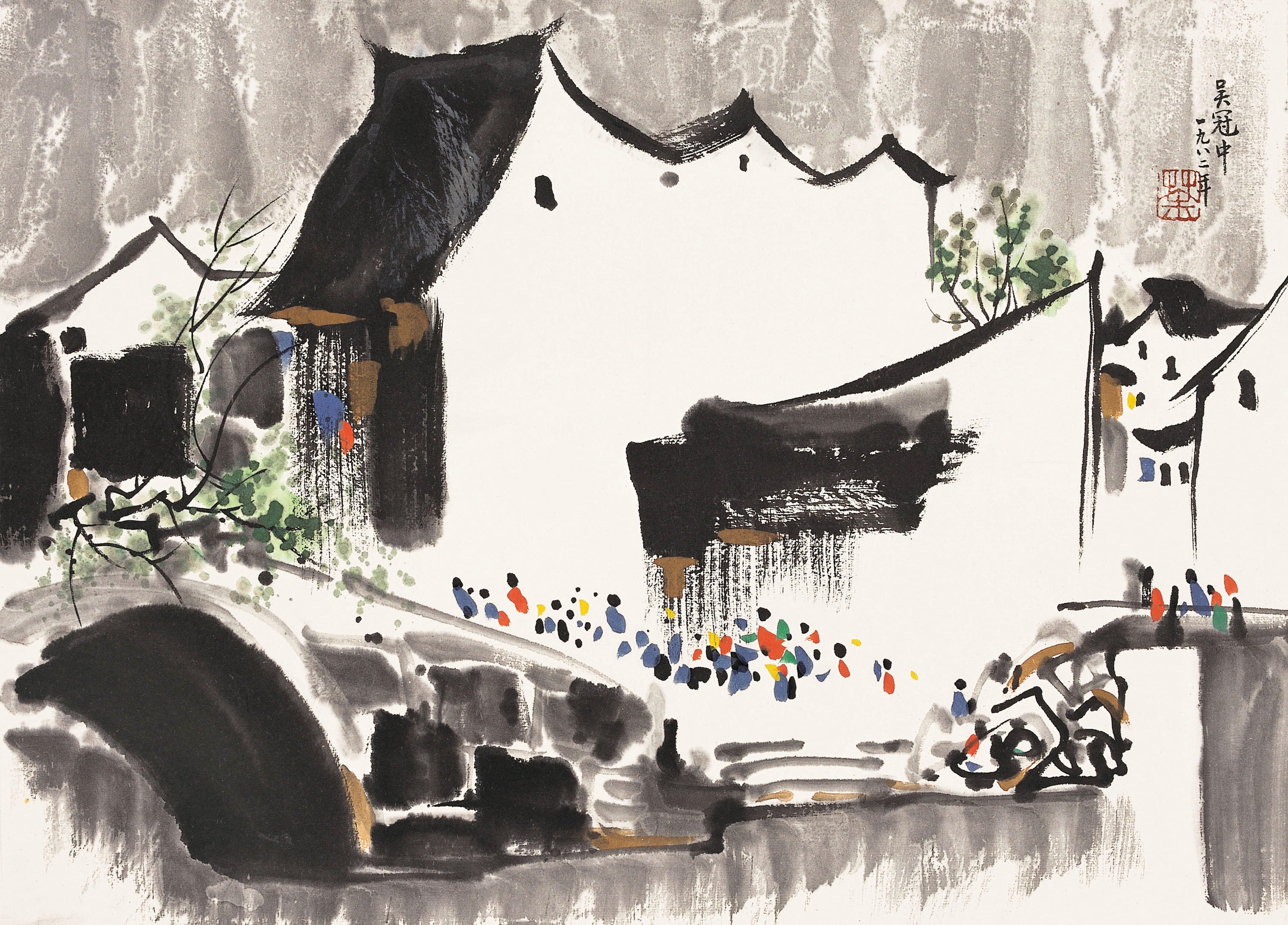 江南水乡景致主题 - 未命名 - 水墨绘就江南民居风情 