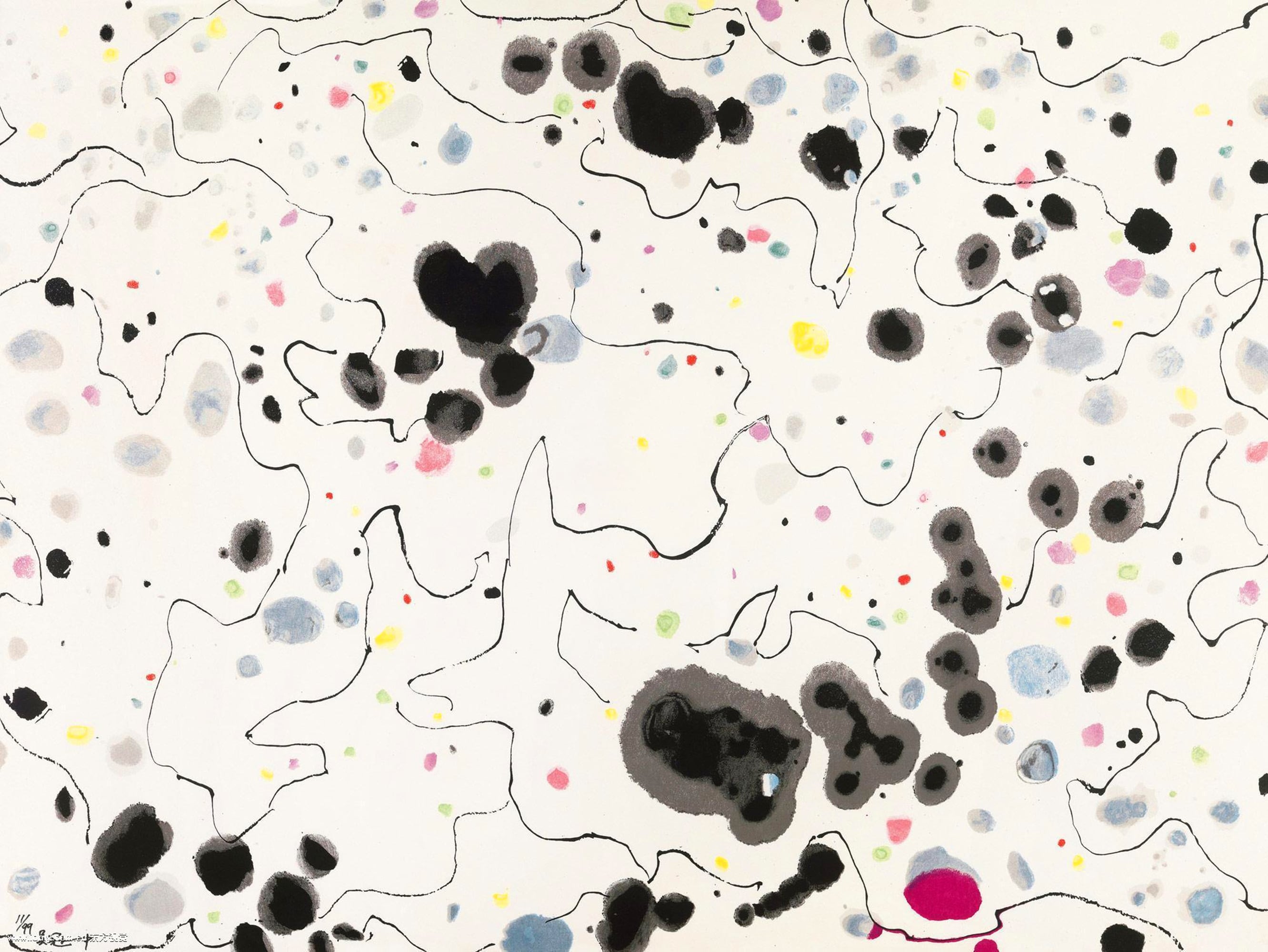 抽象形式探索主题 - 无题 - 线条色彩交织抽象画面 