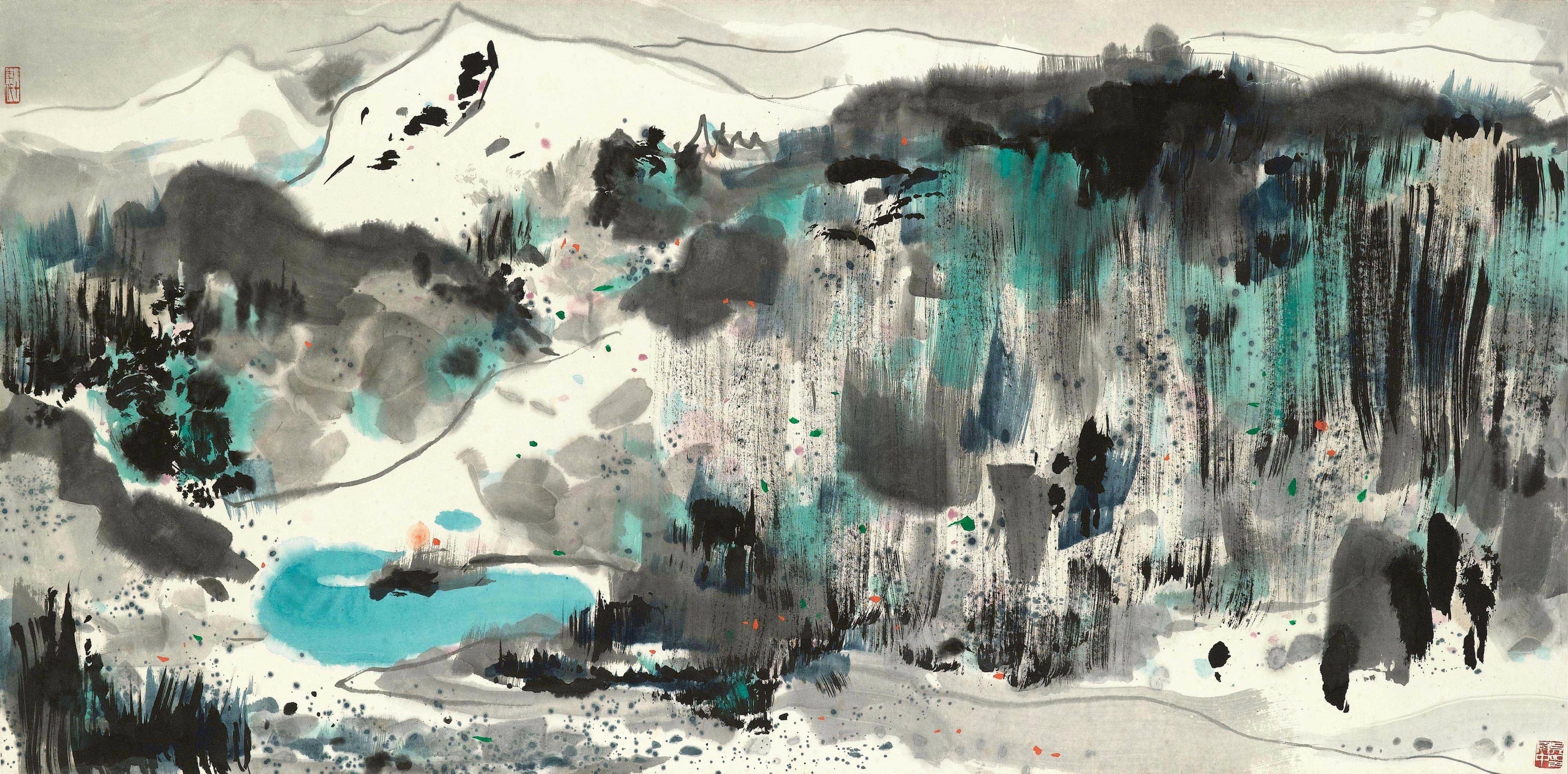 抽象形式探索主题 - 无题 - 墨色交融展现抽象意境 