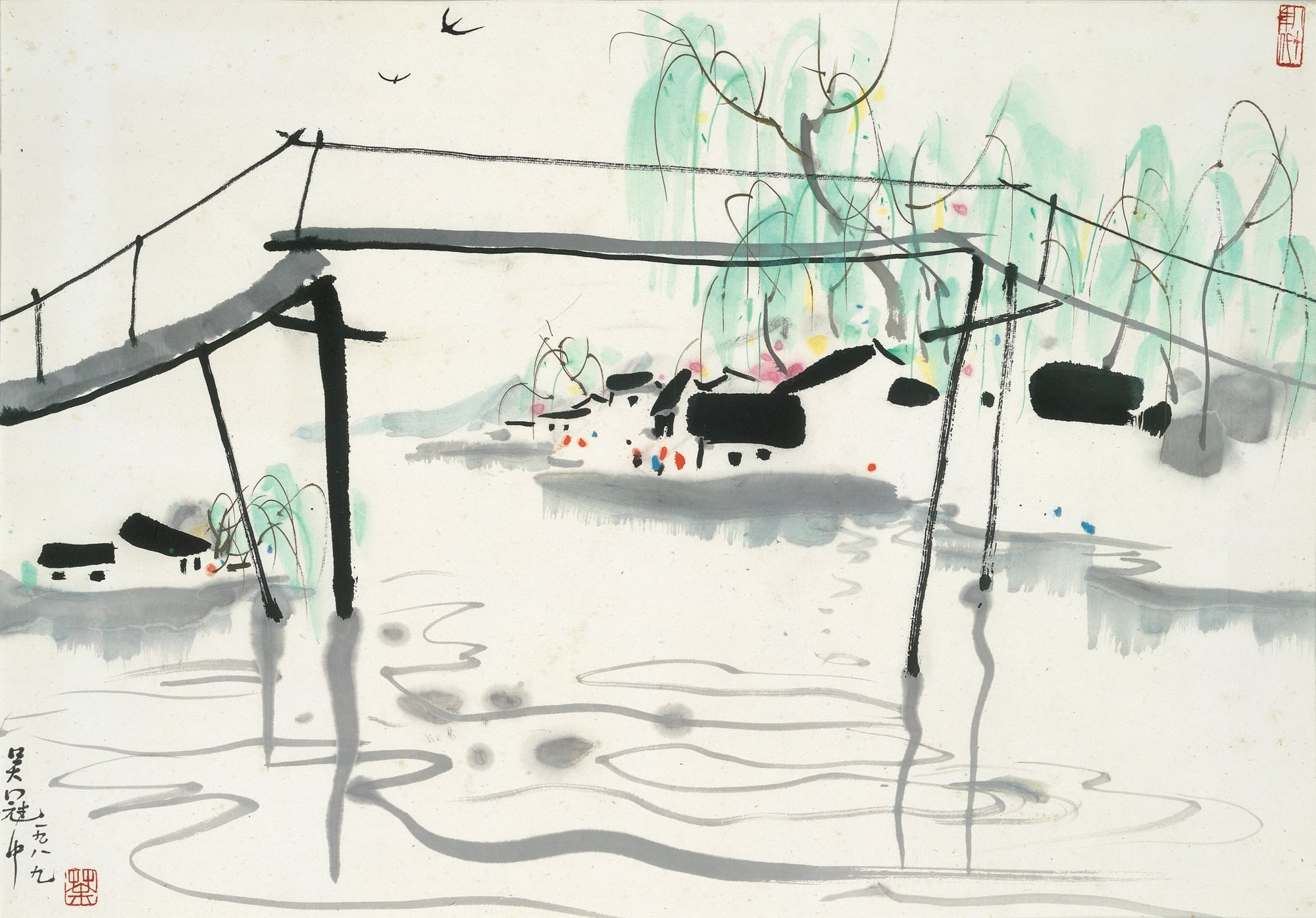 江南水乡景致主题 - 未知 - 水墨绘就江南水乡风光 