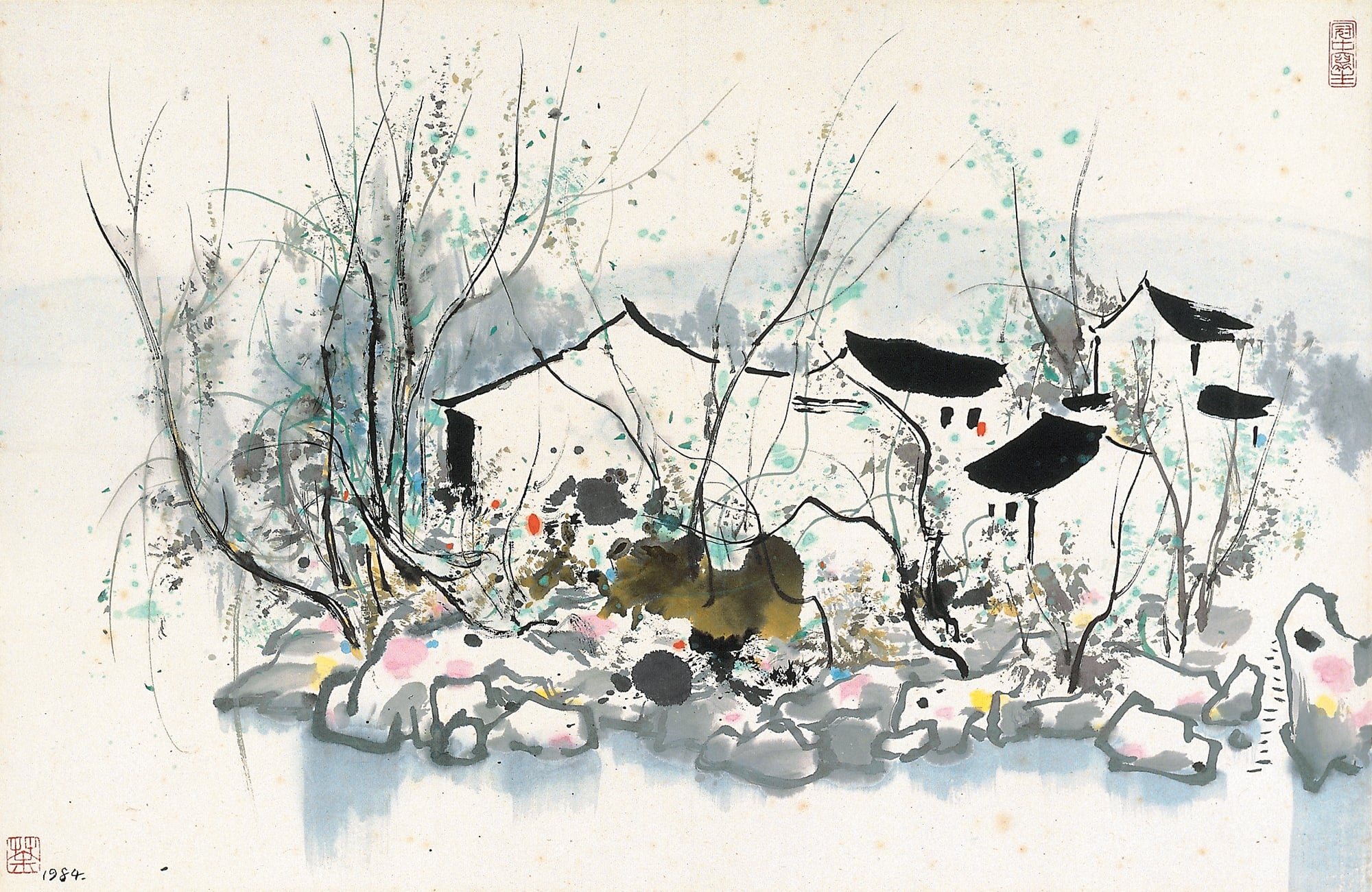 江南水乡景致主题 - 未知 - 水墨绘就江南村落风貌 