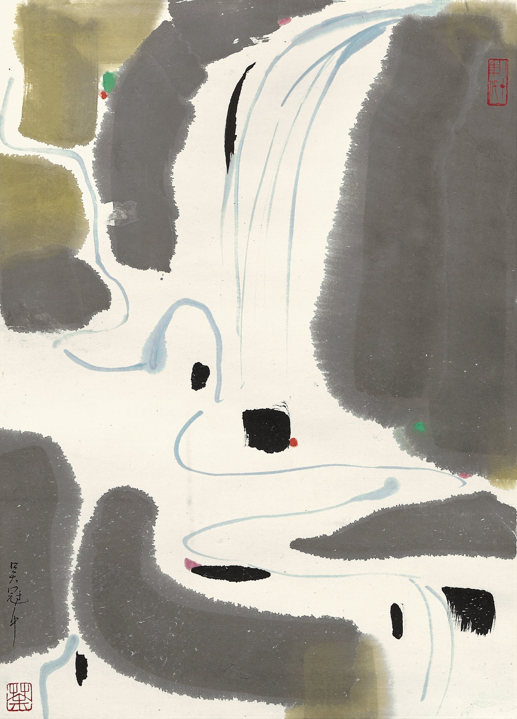 抽象形式探索主题 - 无题 - 墨色线条交织抽象画面 