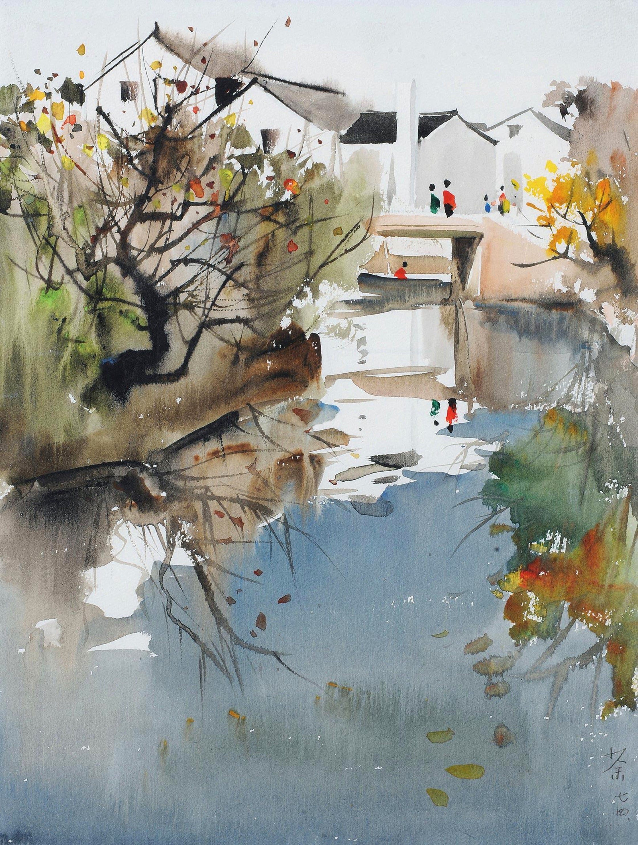 江南水乡景致主题 - 水乡秋韵 - 水乡秋景绘就静谧之美 