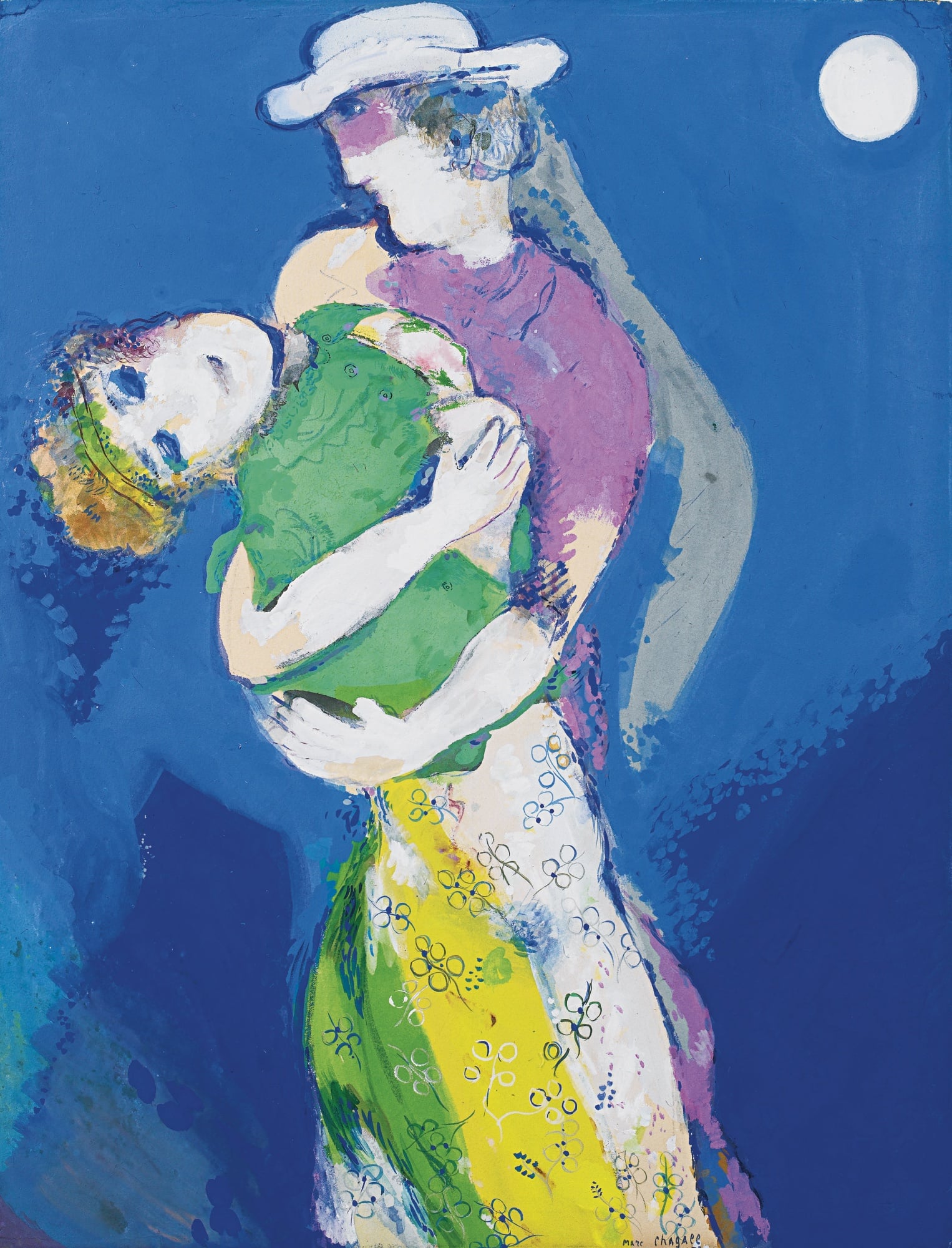 心灵情感抒发主题 - 月夜拥舞 - 月夜下两人深情相拥 