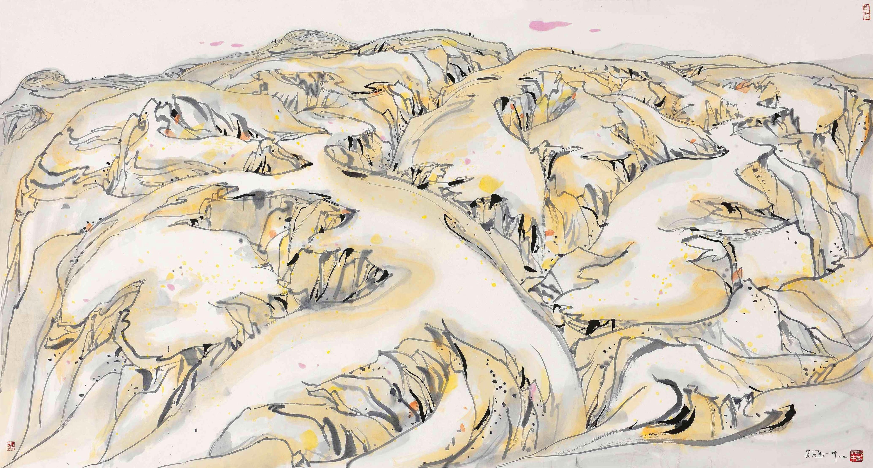 抽象形式探索主题 - 无（未提及具体名字） - 抽象笔触展现独特形态 