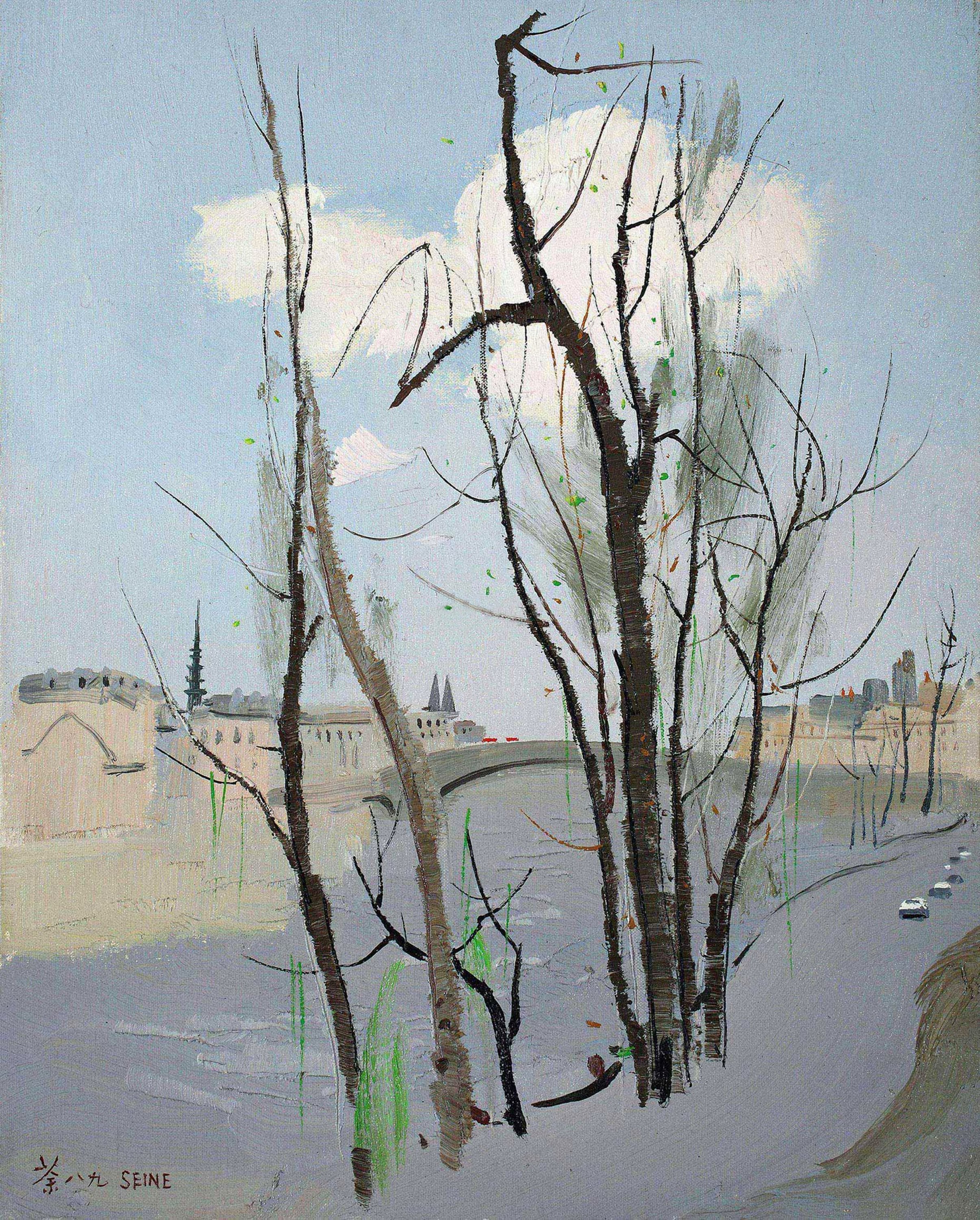 自然风景神韵主题 - 塞纳河畔景致 - 河畔风光展现自然之美 