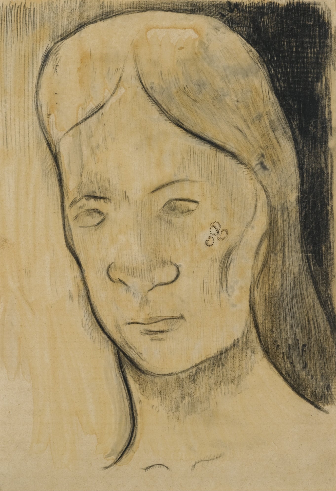 土著人物形象主题 - 无题 - 描绘土著人物面部特征 