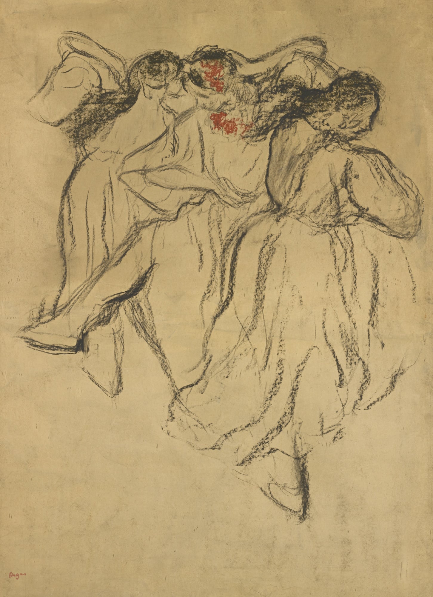 其他 - 无明确名称 - 描绘多人动态的素描作品 