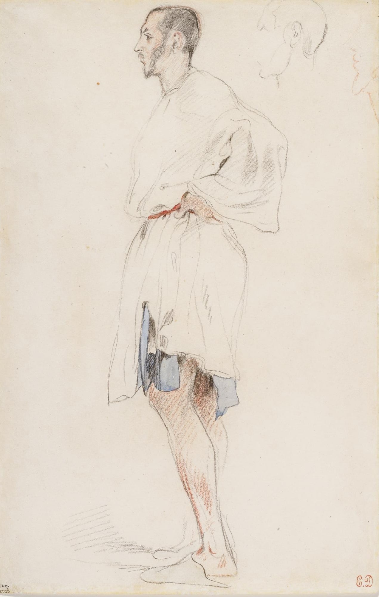 其他 - 人物站姿速写 - 男子站姿的简洁速写 