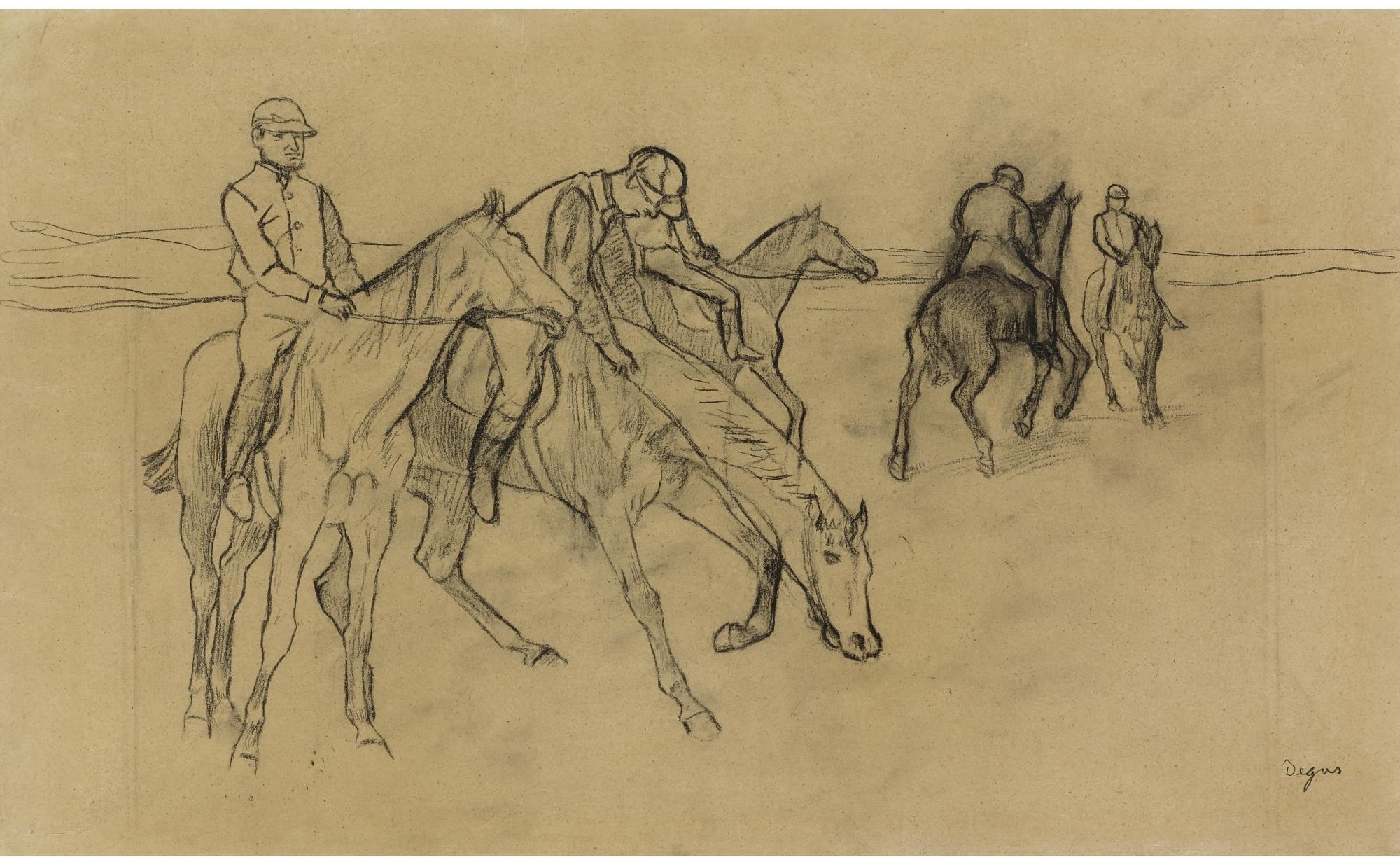 赛马运动场景主题 - 无具体名字 - 骑手与马匹的赛场瞬间 