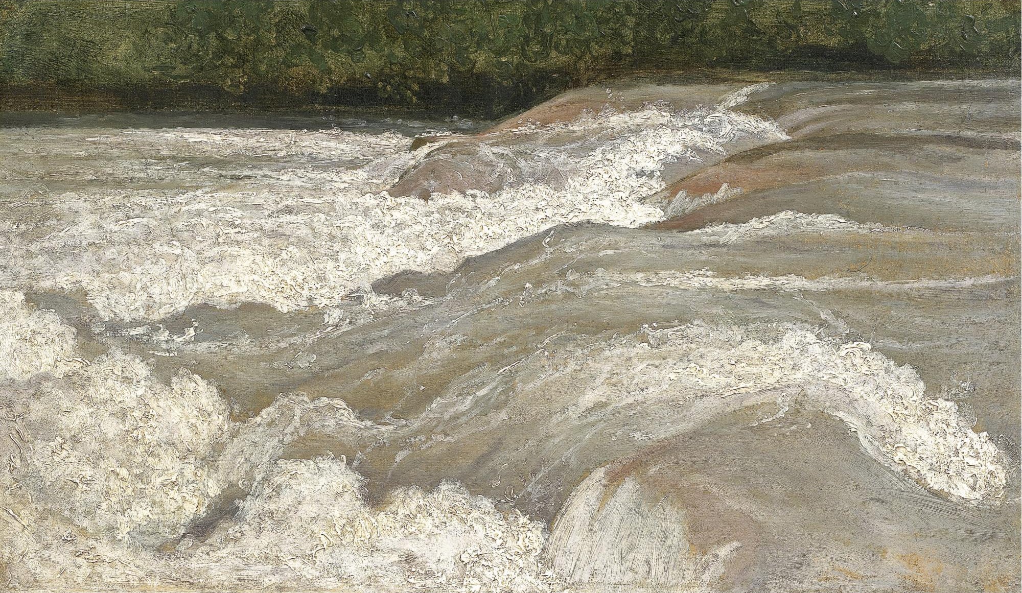 自然光影变化主题 - 湍急河流之景 - 展现河流湍急光影变幻 