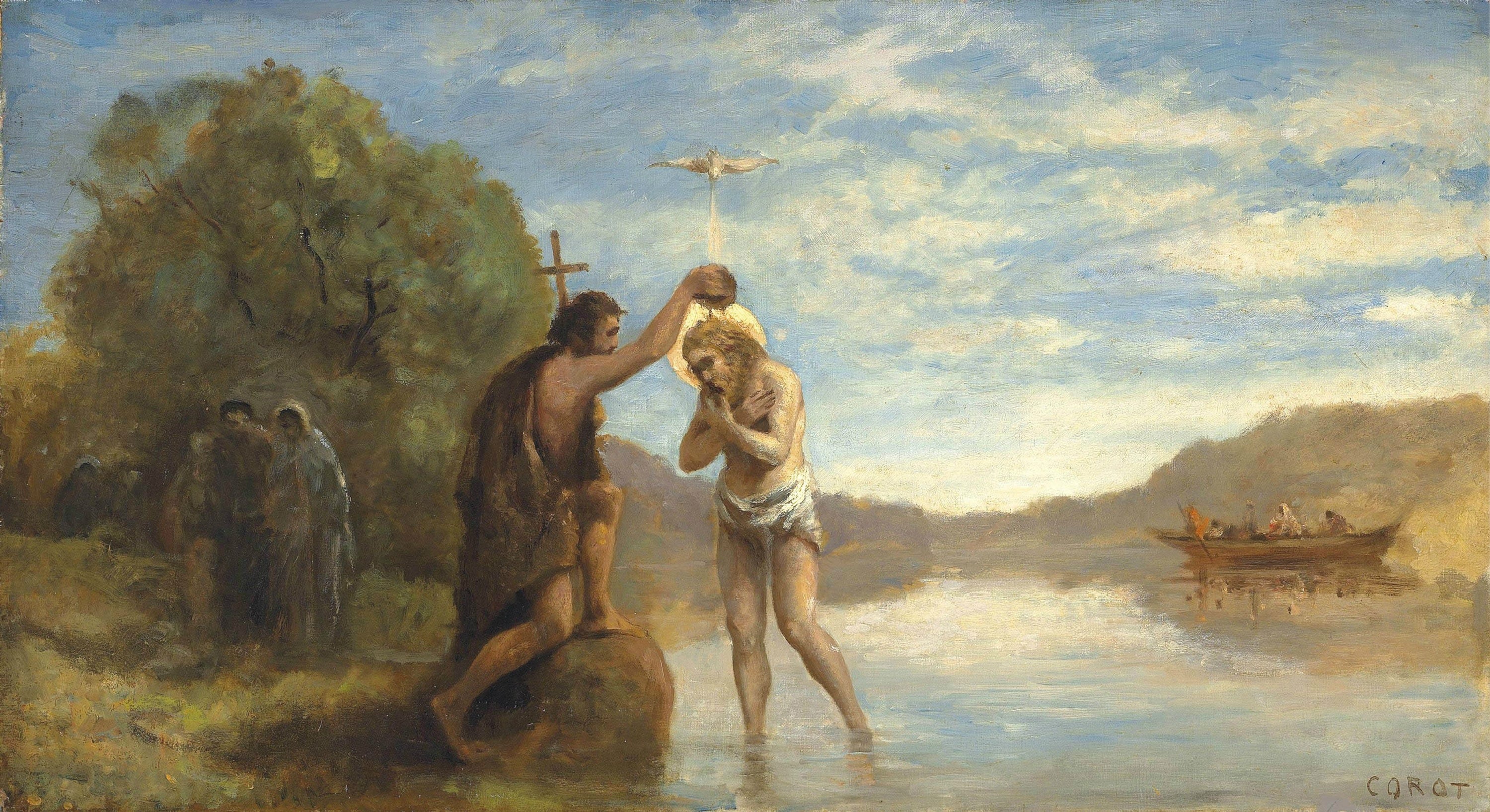 其他 - 基督受洗 - 描绘基督受洗宗教场景 