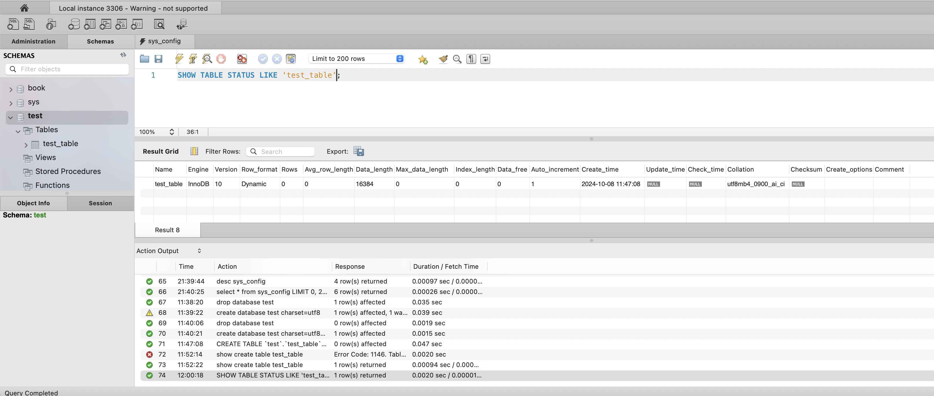 mysql展示表信息MysqlWorkBench 
