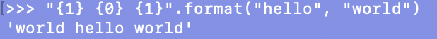 格式化format指定参数位置
