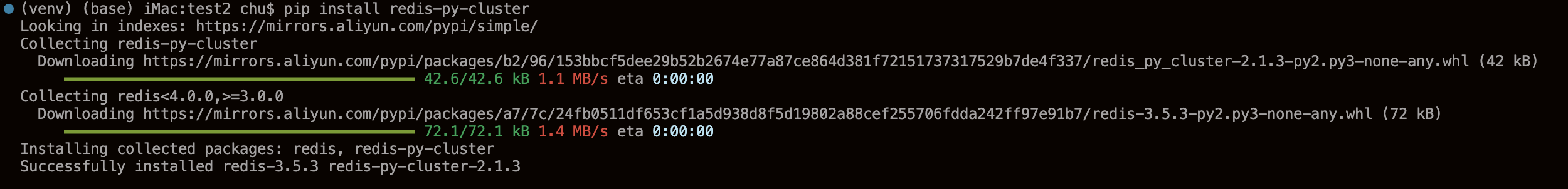 pip安装redis-py-cluster
