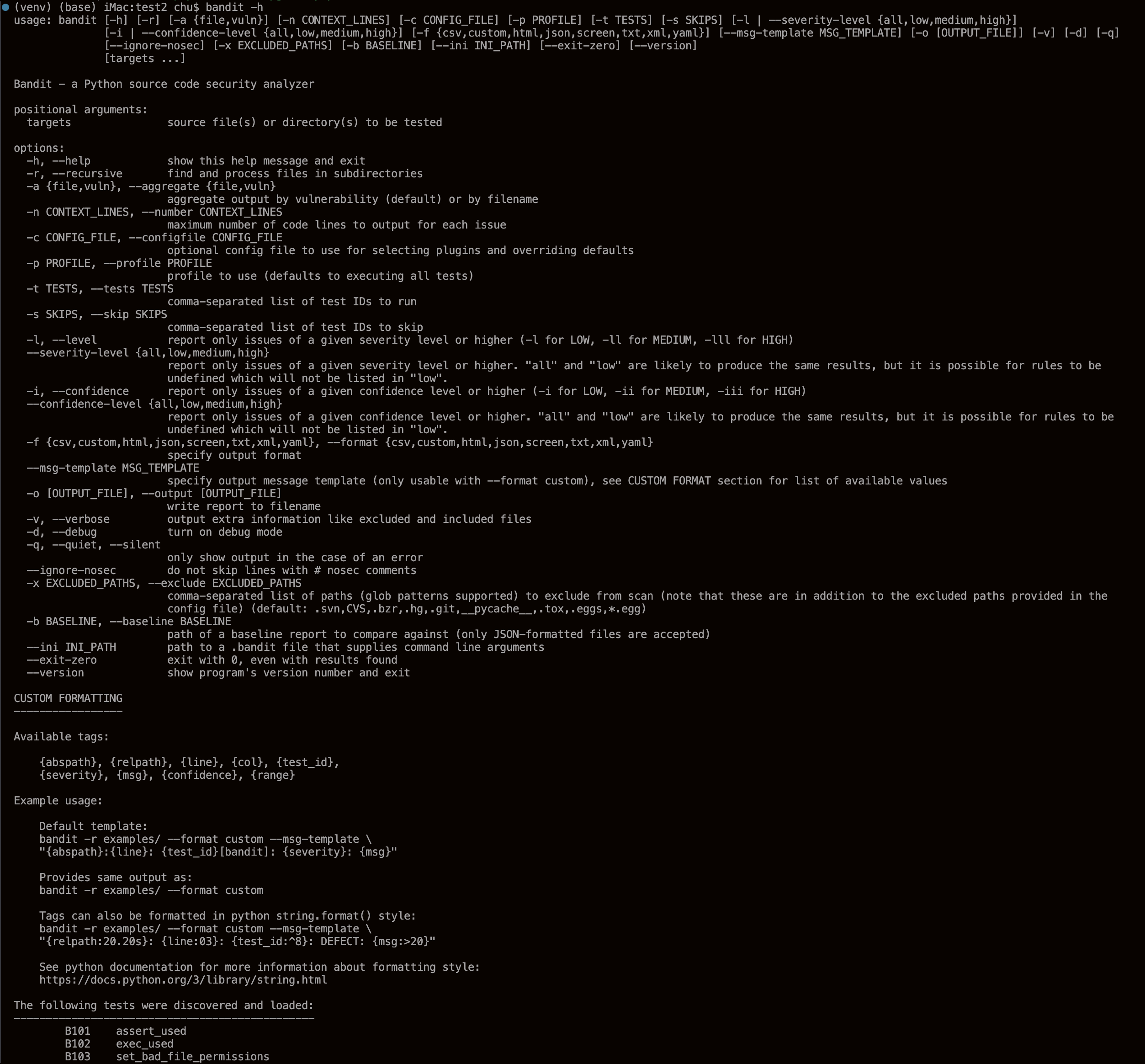 bandit安装成功 bandit安装成功