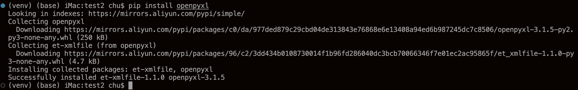 pip安装openpyxl pip安装openpyxl