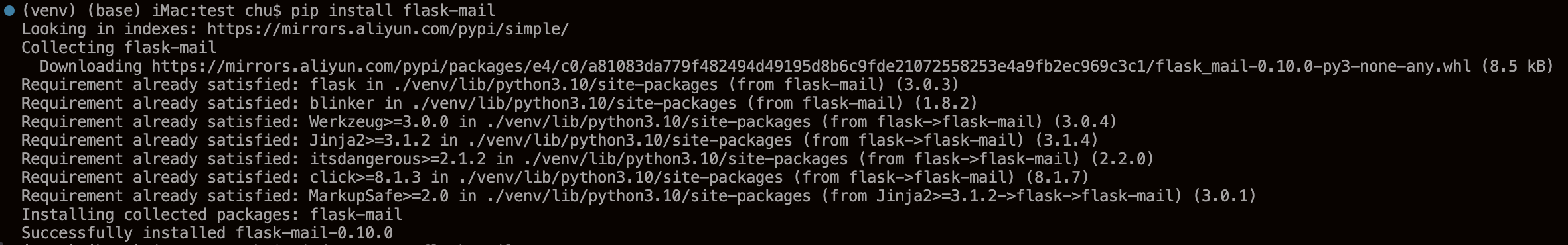 pip安装flask-email pip安装flask-email