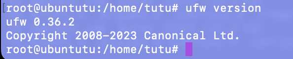 ufw防火墙版本